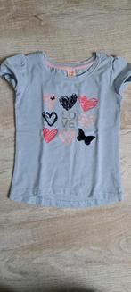 Lichtblauw tshirt met hartjes maat 92, Meisje, Frendz, Ophalen of Verzenden, Zo goed als nieuw