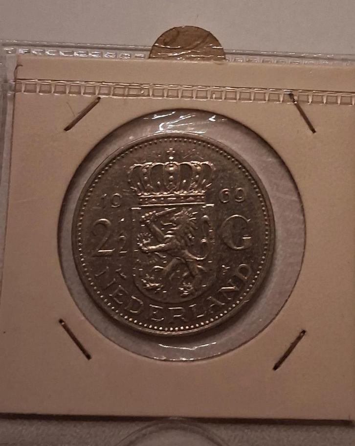 Rijksdaalder 1969 vis vroege slag, Postzegels en Munten, Munten | Nederland, 2½ gulden, Koningin Juliana, Zilver, Ophalen of Verzenden