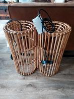 2 Nieuwe Bamboe Hanglampen - Sfeermakers!, Nieuw, Bohemian, Ophalen of Verzenden, Minder dan 50 cm