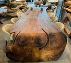SUAR HOUT I BOOMSTAM TAFEL I EETTAFEL I OP MAAT GEMAAKT I, Eikenhout, Ophalen of Verzenden, 75 cm of meer, Rechthoekig