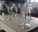 4 cocktailglazen, Huis en Inrichting, Keuken | Servies, Glas of Glazen, Gebruikt, Ophalen of Verzenden, Glas