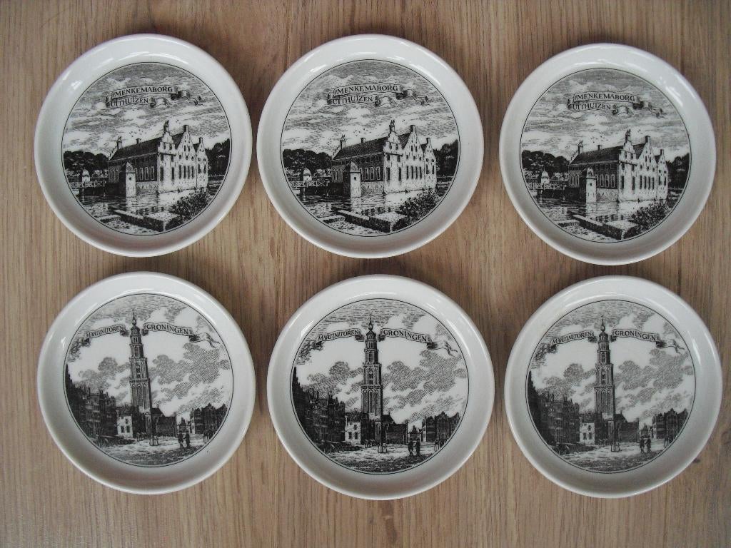 Onderzetters Martinitoren Groningen & Menkemaborg Uithuizen, Ophalen of Verzenden, Nieuw, Glas of Kopje