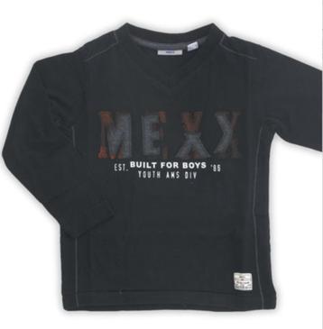 Stoere zwarte MEXX shirt longsleeve top met print mt 110-116 beschikbaar voor biedingen