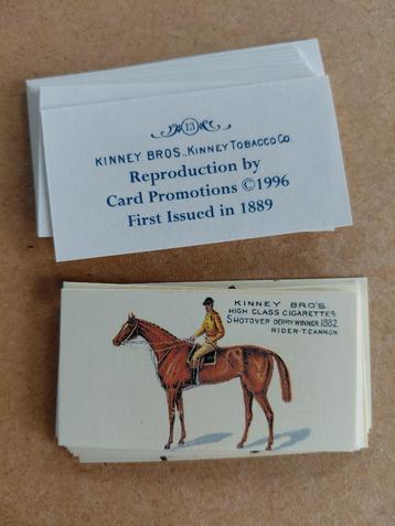 Famous English Running Horses set 25 cigarette cards REPRO beschikbaar voor biedingen