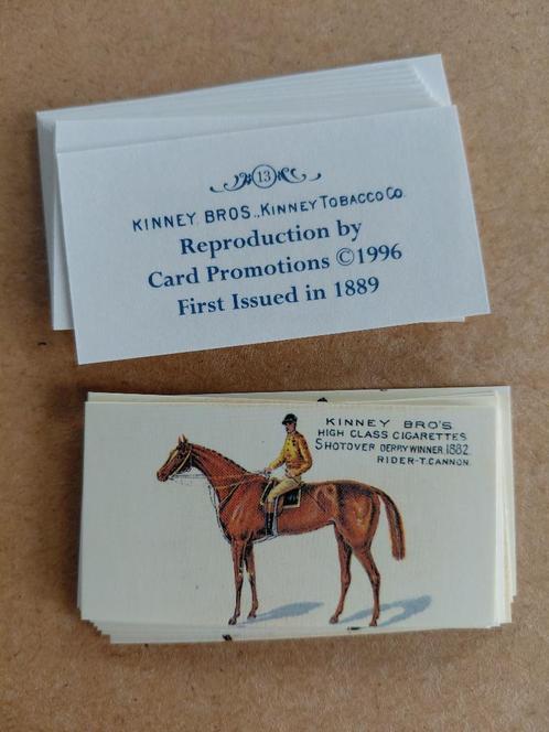 Famous English Running Horses set 25 cigarette cards REPRO, Verzamelen, Overige Verzamelen, Zo goed als nieuw, Ophalen