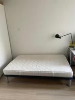 Bed and mattress 120x190, Ophalen, Wit, Tweepersoons, 190 cm of minder