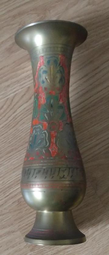 vintage Boho vaas;  India massief messing, volgnr 89 beschikbaar voor biedingen