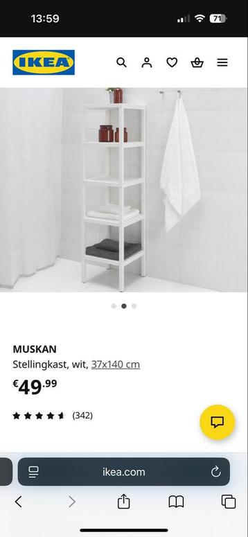 Muskan Stellingkast  37x140cm beschikbaar voor biedingen