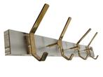 Geweldige vintage hollywood regency lucite messing kapstok, Wandkapstok, Overige materialen, Gebruikt, Ophalen of Verzenden