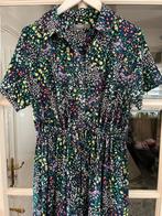 🌺Zomer jurk mt 44 L donkerblauw/multi bloemen/insteekzakjes, Blauw, Maat 42/44 (L), Ophalen of Verzenden, Zo goed als nieuw