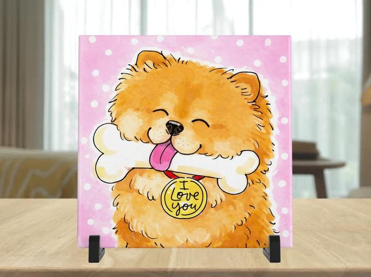 Chow Chow Tegel - Blond Stijl, Huis en Inrichting, Woonaccessoires | Overige, Nieuw, Verzenden