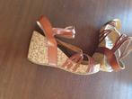 Hoge schoenen met bandjes, kleur cognac bruin maat 40, Overige kleuren, Ophalen of Verzenden, Zo goed als nieuw, Schoenen met hoge hakken