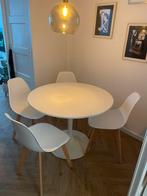 Eettafelset met 4x stoelen, Huis en Inrichting, Ophalen, Kunststof, 100 tot 150 cm, Rond
