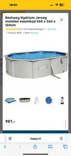 Bestway Hydrium Jersey Zwembad 500x360x120cm, Ophalen, 80 tot 120 cm, 300 cm of meer, Zo goed als nieuw