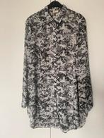 NIEUWstaat: lange blouse, zijsplitten Casual Clothing L-XL, Zwart, Ophalen of Verzenden, Zo goed als nieuw, Maat 46/48 (XL) of groter
