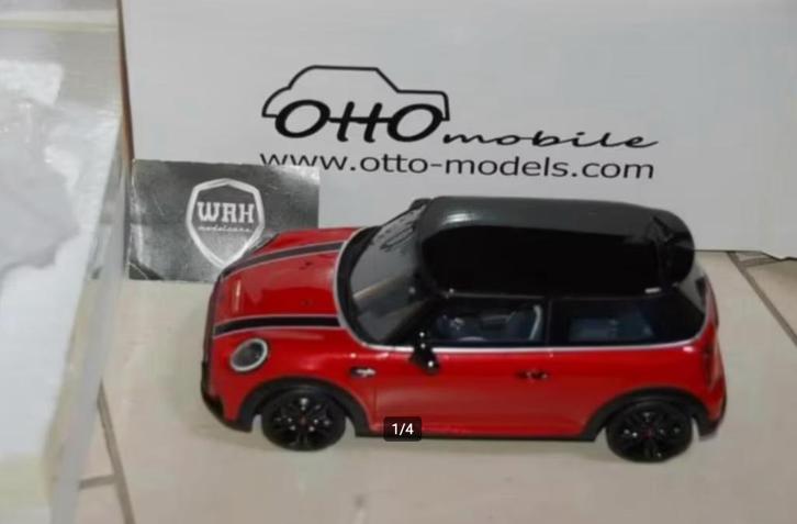 1:18 MINI COOPER S JCW package red Otto mobile OT984 WRH, Hobby en Vrije tijd, Modelauto's | 1:18, Zo goed als nieuw, Auto, OttOMobile
