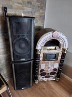 Stand alone speakerset boxen met ledverlichting, Audio, Tv en Foto, Karaoke-apparatuur, Complete set, Gebruikt, Ophalen of Verzenden