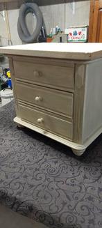 Grenen tafeltje en bijpassend ladenkastje, Huis en Inrichting, Kasten | Ladekasten, Ophalen, Gebruikt, 50 tot 100 cm, 3 of 4 laden