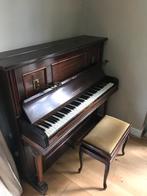 Engelse staande piano met pianobankje, Ophalen, Gebruikt, Bruin, Piano