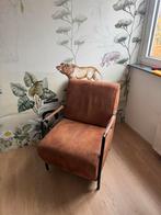 Mooie Cognac Suede Stoel- MOET WEG!, Ophalen, Minder dan 75 cm, Zo goed als nieuw, Metaal