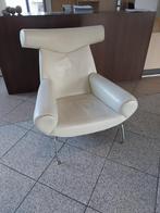 1960's design model Hans Wegner Ox chair fauteuil, Huis en Inrichting, Fauteuils, Verzenden, Zo goed als nieuw, Leer, 75 tot 100 cm