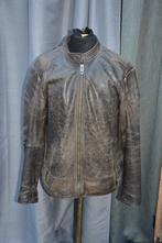 Stoere vintage leren Hugo Boss herenjas bruin leer met rits, Kleding | Heren, Maat 52/54 (L), Bruin, Ophalen of Verzenden, Hugo Boss