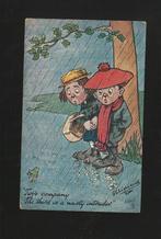 Prachtige ansichtkaart samen in de regen B17-09, Ophalen of Verzenden, Voor 1920, Gelopen, Sterren en Beroemdheden