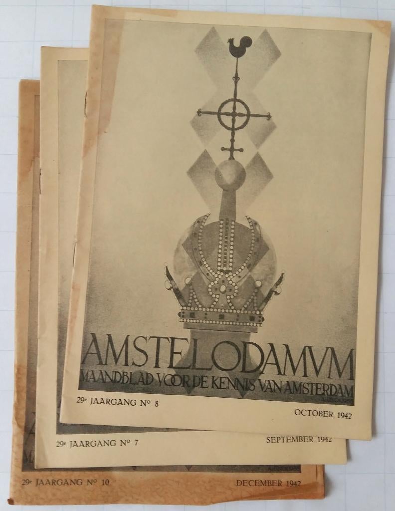 Amstelodamum 1942, 29e jaargang, no. 7, 8 en 10, Ophalen of Verzenden, Gelezen, D. Kouwenaar (red.)