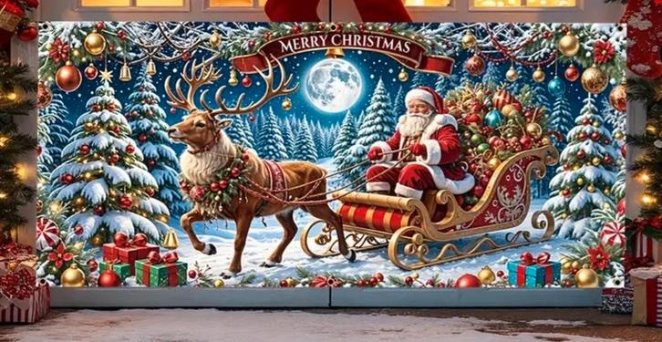 Supermooi en groot kerst winter decordoek ca 4 meter, Diversen, Kerst, Ophalen of Verzenden