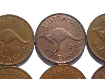 Australië lot met 10 pennies  beschikbaar voor biedingen