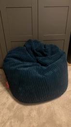 Loungepug zitzak met voetenzitje, Huis en Inrichting, Zitzakken, Ophalen, Zo goed als nieuw, Blauw