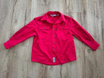 Mooie rode scoutingblouse, Bever uniform, Scoutfit, maat 128 beschikbaar voor biedingen
