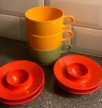 Mepal retro vintage kopjes eierdopjes., Ophalen of Verzenden, Zo goed als nieuw