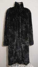 Zwarte gemêleerde lange faux fur jas van Edgar Vos, Kleding | Dames, Jassen | Winter, Verzenden, Zo goed als nieuw, Maat 46/48 (XL) of groter
