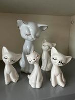 5 lieve witte kkatten beelden, Verzamelen, Ophalen of Verzenden, Zo goed als nieuw, Dier