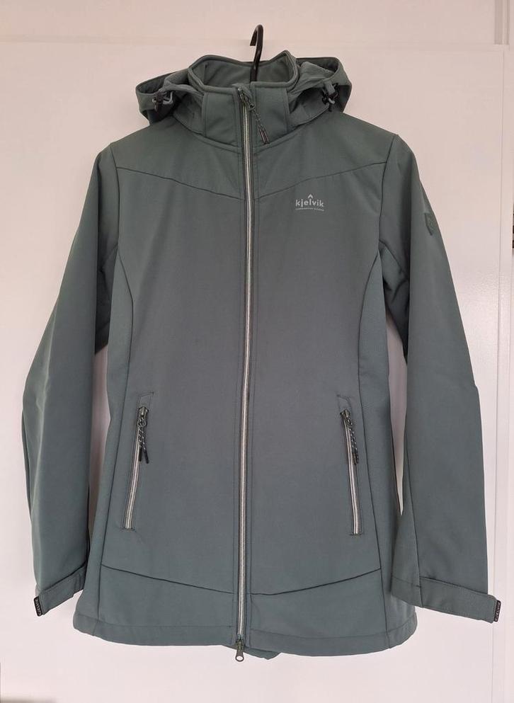 Kjelvik damesjas - Herfst/Voorjaar - Maat 36, Kleding | Dames, Jassen | Winter, Zo goed als nieuw, Maat 36 (S), Groen, Ophalen of Verzenden