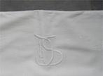Antiek Frans linnen sloop met monogram, Antiek en Kunst, Antiek | Kleden en Textiel, Ophalen of Verzenden