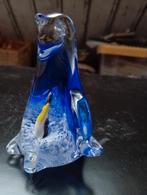Glazen Pinguïn Beeldje, Blauw, Ophalen of Verzenden, Minder dan 50 cm, Glas