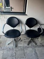 Kapsalon stoelen en wasbak wasunit, Huis en Inrichting, Ophalen, Gebruikt, Zwart