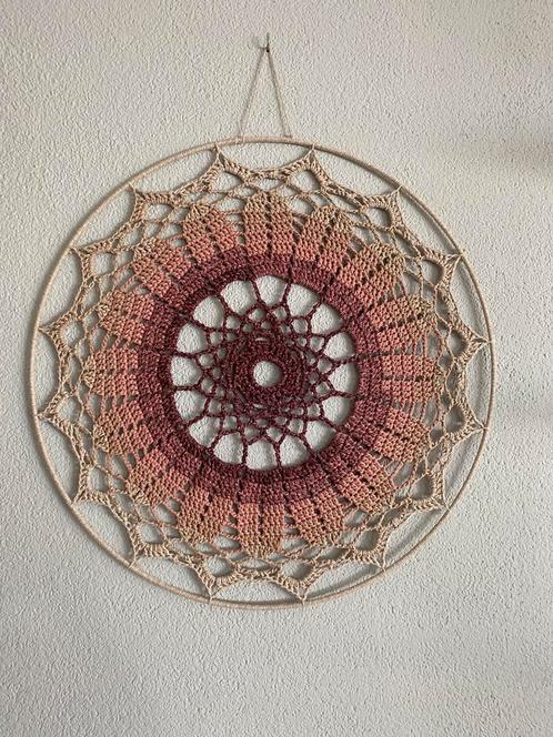 Mandala handmade 60 cm, Huis en Inrichting, Woonaccessoires | Wanddecoraties, Nieuw, Ophalen of Verzenden