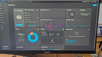 NAS zelfbouw Systeem TRUENAS 16GB met 15TB beschikbaar voor biedingen