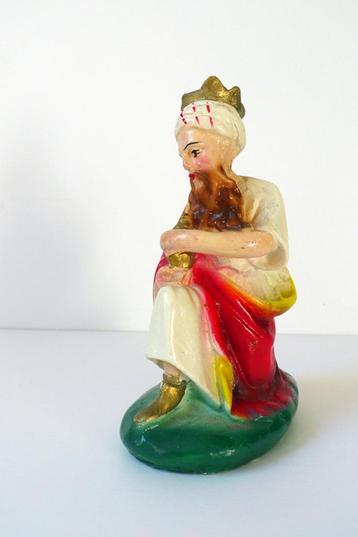 Losse koning - los beeld uit oude gipsen kerstgroep / herder beschikbaar voor biedingen