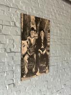 Laurel en Hardy poster schilderij foto kaart vintage, Verzamelen, Posters, Ophalen, Gebruikt, A1 t/m A3, Rechthoekig Staand