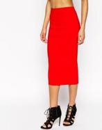 Red midi skirt (H&M), H&M, Nieuw, Ophalen of Verzenden, Maat 34 (XS) of kleiner