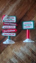 Lemax Kerstdorp Decoratie - Noordpool Borden, Diversen, Kerst, Ophalen of Verzenden, Zo goed als nieuw