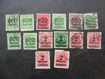 Duitse Rijk serie 301-312 Gestempeld. Incl. 309B en 312B beschikbaar voor biedingen