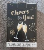 Champagne glazen 2 stuks, nieuw!, Verzamelen, Glas en Borrelglaasjes, Ophalen, Nieuw