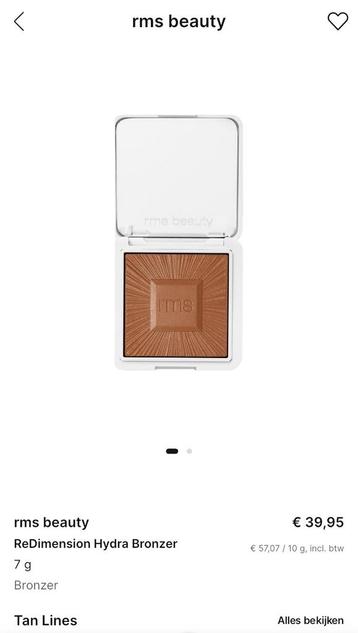RMS Beauty clean Hydrabronzer Tan Lines bronzer beschikbaar voor biedingen