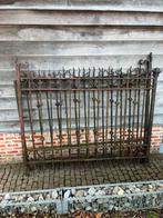 2 maal antiek ijzeren gesmede poort en hek hekwerk, Ophalen