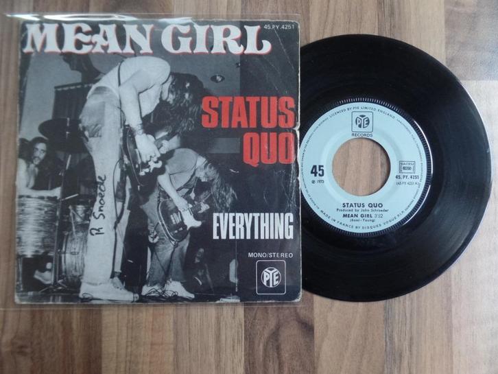 single  Status Quo - Mean Girl, Cd's en Dvd's, Vinyl Singles, Gebruikt, Single, Rock en Metal, 7 inch, Ophalen of Verzenden